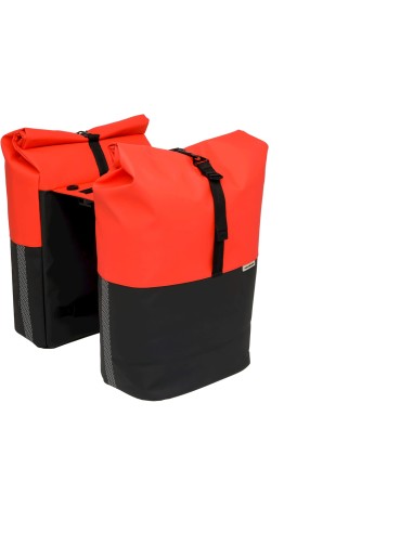 New Looxs fietstas dubbel Nyborg rood/zwart MIK 34L