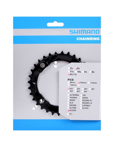 Shimano kettingblad 32t FC-M361 zwart