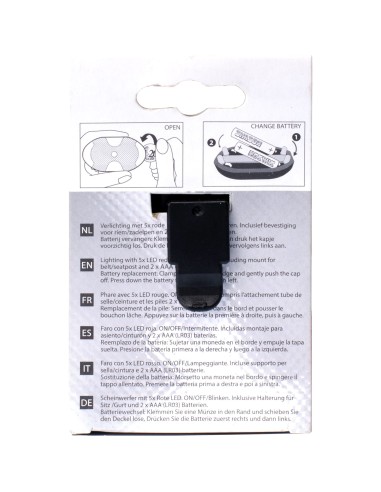 Simson achterlicht 5 led batterij zadelpen