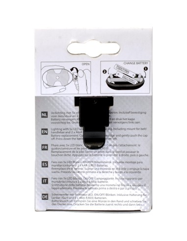 Simson koplamp 5 led batterij stuurbocht