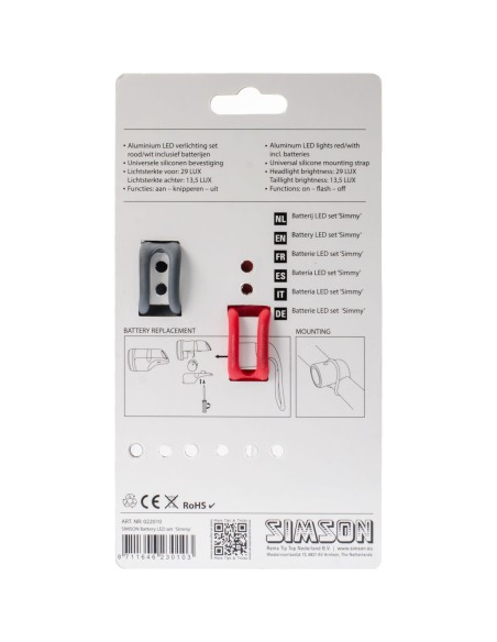 Simson verlichtingsset Simmy batterij