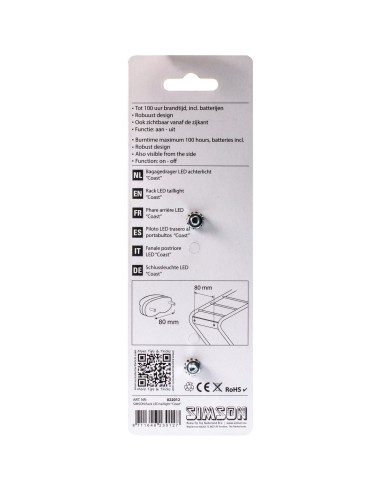 Simson achterlicht Coast batterij 80mm