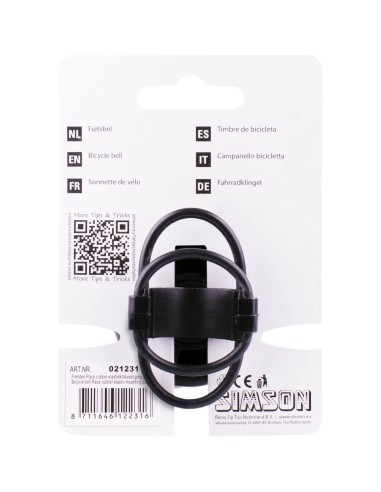 Simson bel Race met elastiek bevestiging zwart