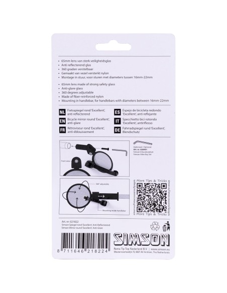 Simson spiegel rond Excellent anti reflecterend