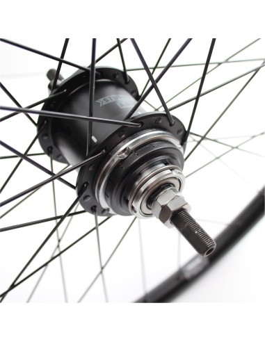 Roland achterwiel 28 SA A2K 2-speed Rival26 zwart RVS spk