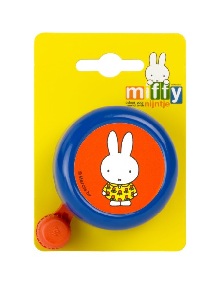Widek kinderbel Nijntje met bloemjurk blauw op kaart