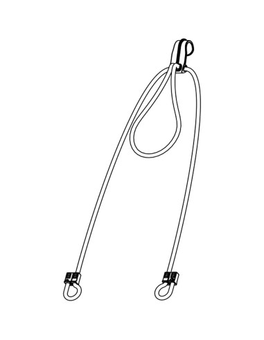 Cortina snelbinder Loopfix Jakarta wit/zwart