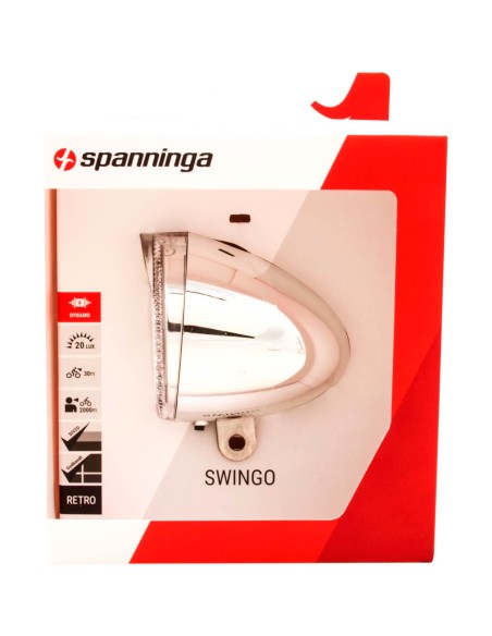 Spanninga koplamp Swingo XDOc aan/uit dynamo 20 lux chroom