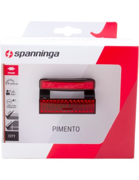 Spanninga achterlicht Pimento XDvS dynamo 50mm