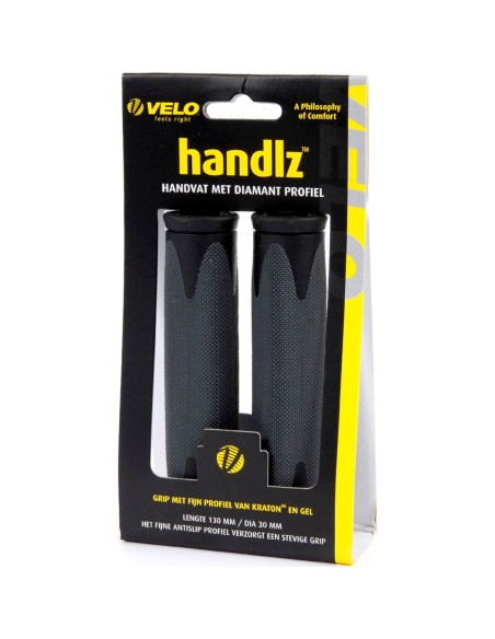 Velo handvatten ATB kraton/gel 130mm zwart/grijs
