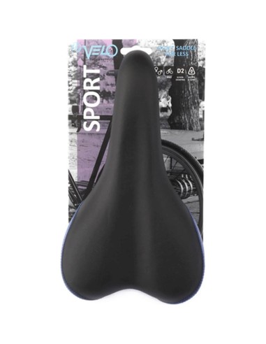 Velo zadel Plush Sport VL-3011 zwart/blauw