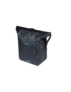 Basil fietstas enkel Rivo M MIK Hooks zwart 12-15L