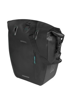 Basil fietstas enkel Rivo L MIK Hooks zwart 25-31L