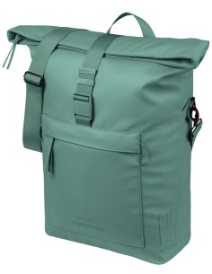Basil schoudertas Brooklyn MIK Hooks zilver groen 17L