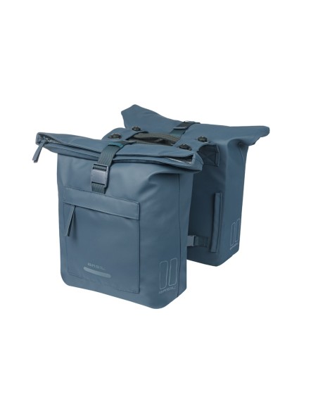 Basil fietstas dubbel Brooklyn marine blauw MIK 41L