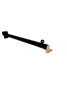 Confectiehaak recht met nop 340mm RAL9005, 15*30mm