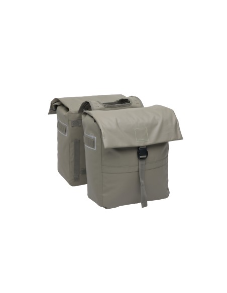 New Looxs fietstas dubbel Leeds taupe 38L