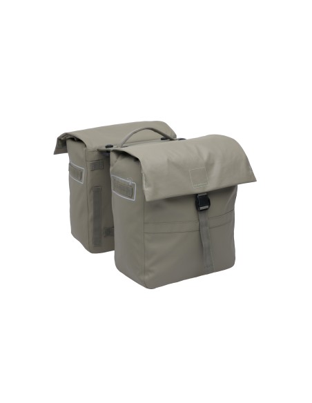 New Looxs fietstas dubbel Leeds taupe MIK 38L