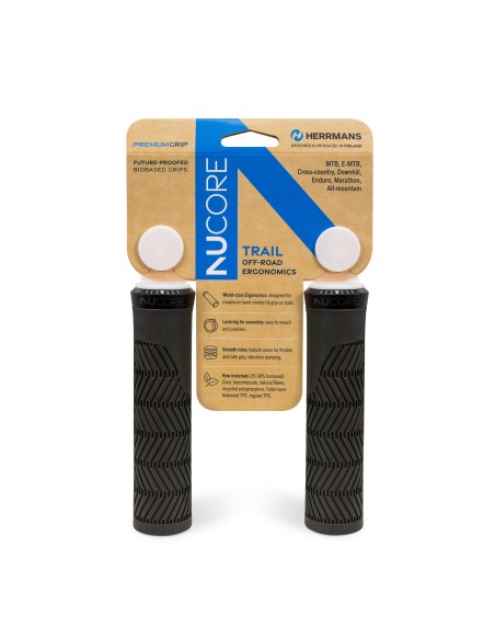 Herrmans handvatten Nucore Grip trail wave 130mm zwart