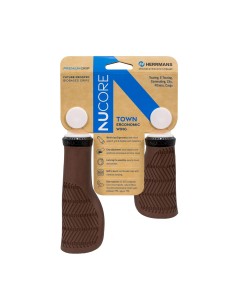 Herrmans handvatten Nucore Grip town wave 90/130mm bruin
