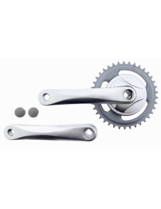 Vinty crankstel 38t 1/8 inch crank 170mm zilver
