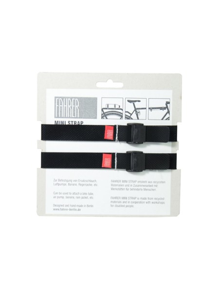 FAHRER Cargo Mini strap M 35x2cm zwart (2 stuks)