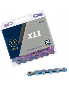 KMC ketting X11 aurora blauw 118s
