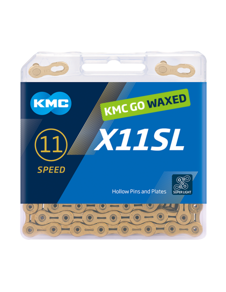 KMC ketting X11SL gold 118s waxed