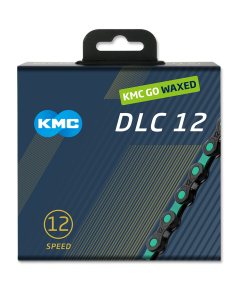 KMC ketting DLC12 black/celeste 126s waxed