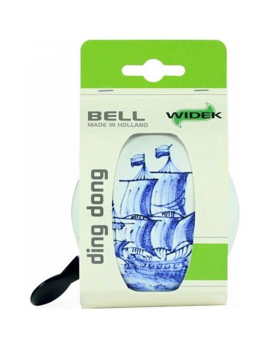 Widek bel Ding Dong delfts blauw boot op kaart