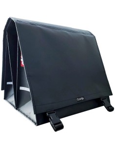 Clarijs fietstas dubbel L PVC 40L met uitsparing mat zwart