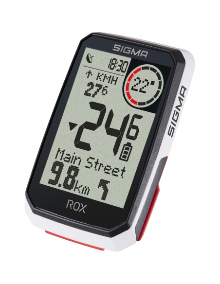 Sigma fietscomputer ROX 4.0 GPS White HR top mount set