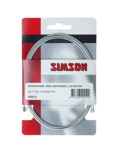 Simson rem binnenkabel 2.25m 2 nippels ton/peer