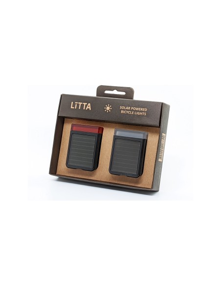 LITTA verlichtingsset zonne-energie zwart