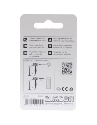 Simson verloopnippels luchtbed/bal