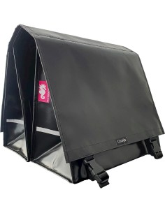 Clarijs fietstas dubbel L PVC 40L met uitsparing zwart