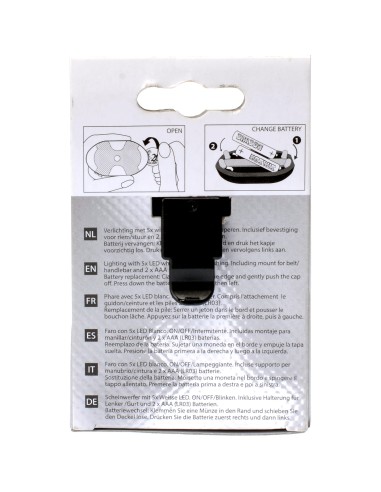 Simson koplamp 5 led batterij stuurbocht