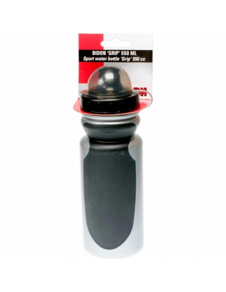 Simson bidon Grip 550ml zwart/grijs met stofkap