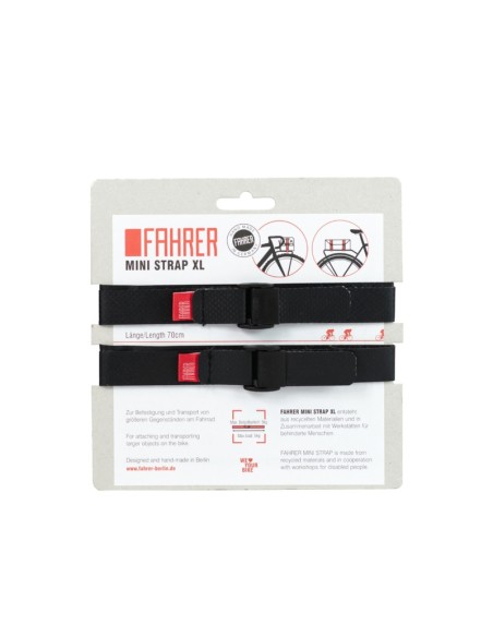 FAHRER Cargo Mini strap XL 70x2cm zwart (2 stuks)