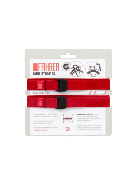 FAHRER Cargo Mini strap XL 70x2cm rood (2 stuks)