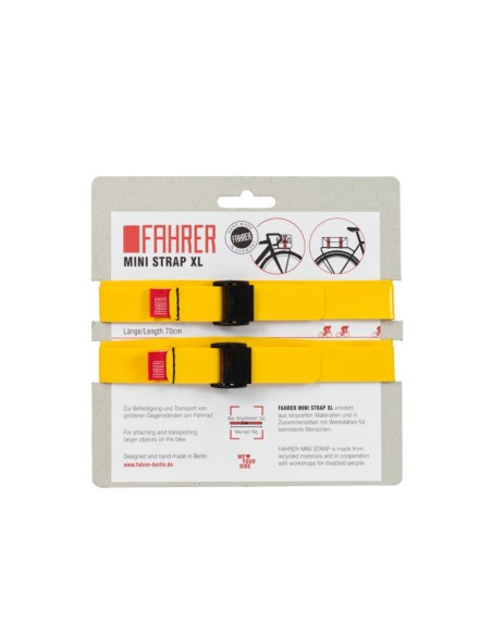 FAHRER Cargo Mini strap XL 70x2cm geel (2 stuks)
