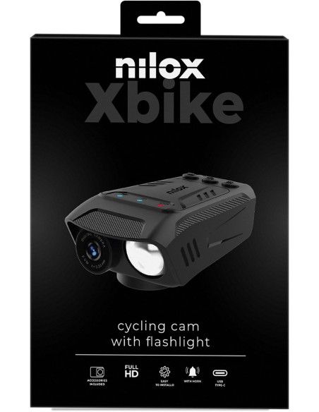 Nilox 3in1 fietscamera - verlichting - claxon
