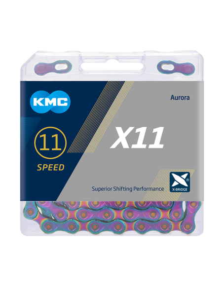 KMC ketting X11 aurora blauw 118s