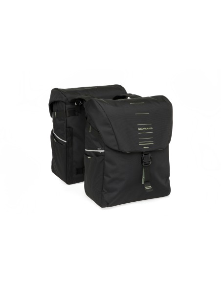 New Looxs fietstas dubbel Vigo black green 40L