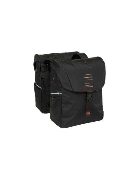 New Looxs fietstas dubbel Vigo black orange 20L