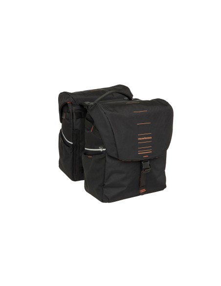 New Looxs fietstas dubbel Vigo black orange Racktime2 40L