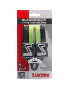 Simson snelbinder extra strong zwart/groen