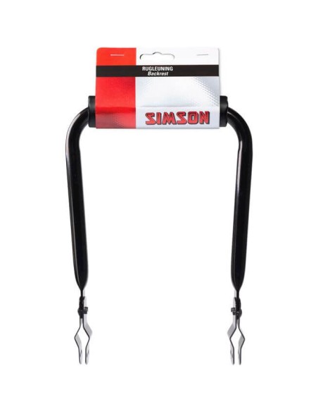 Simson rugleuning zwart met kussen
