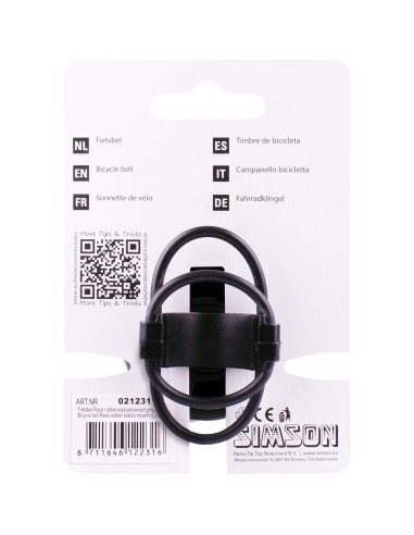 Simson bel Race met elastiek bevestiging zwart