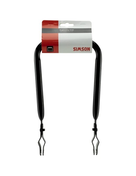 Simson rugleuning smal zwart met kussen